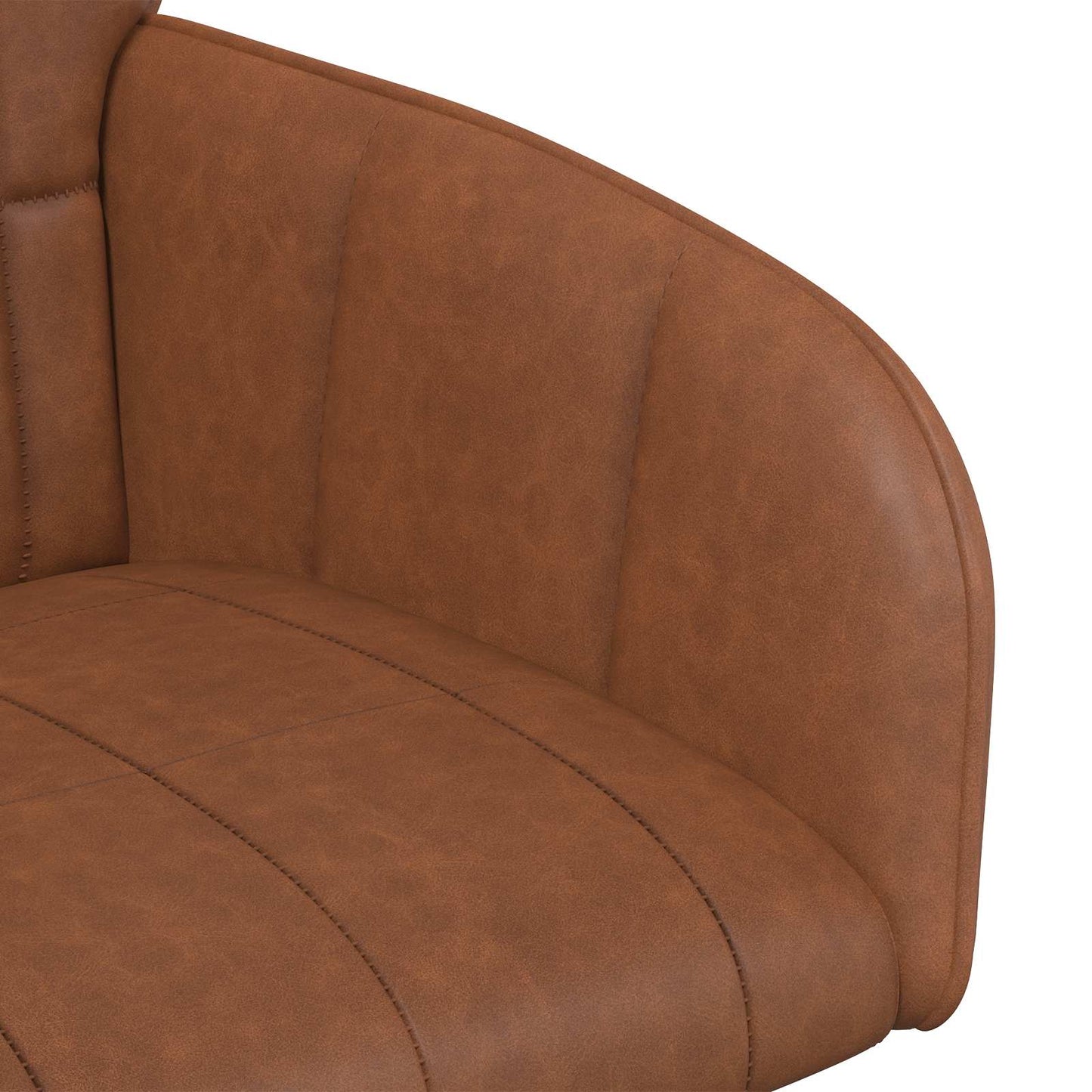 vidaXL Καρέκλες φαγητού 6 pcs Τεχνητό Δέρμα Καφέ 57 x 50 x 85 εκ.