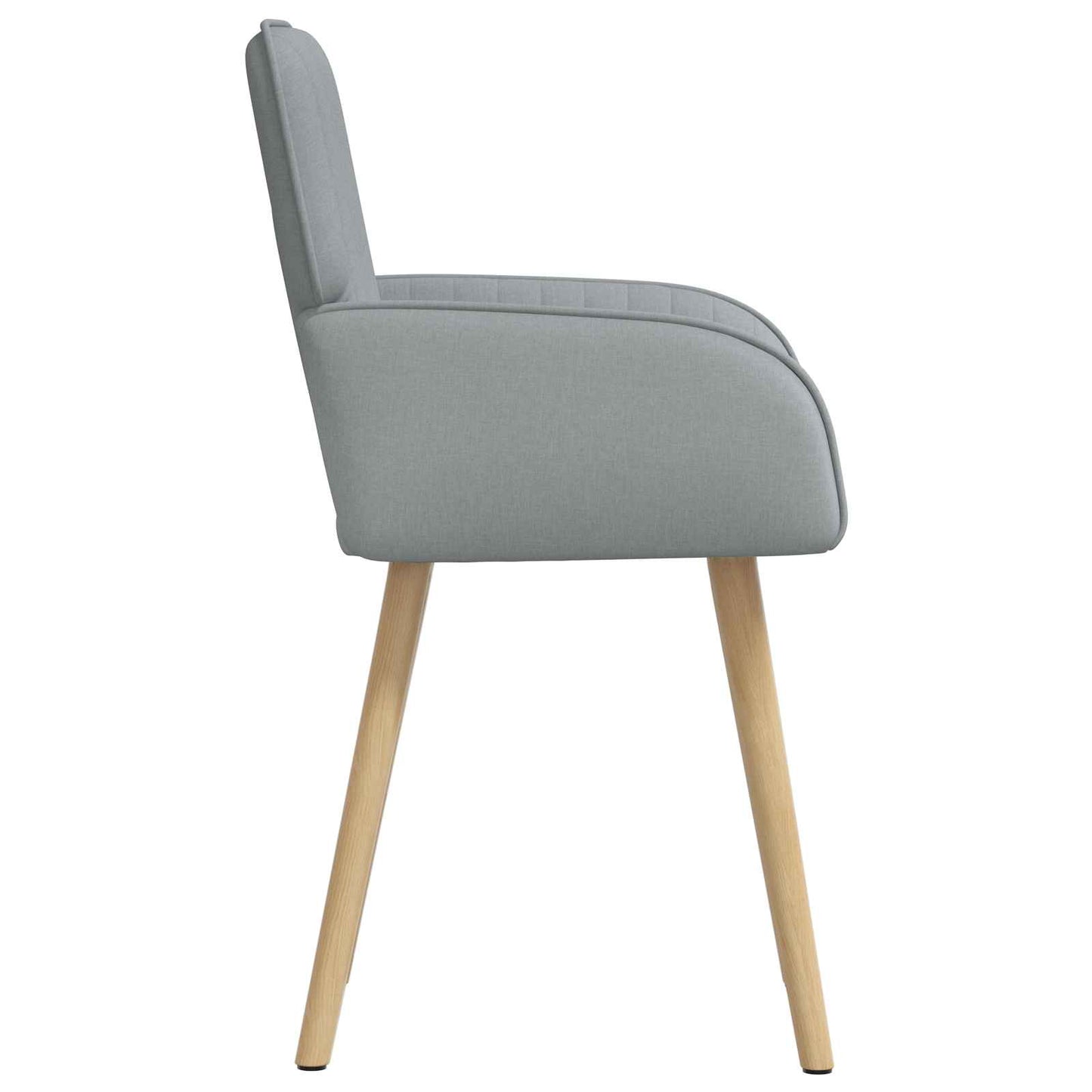 vidaXL Καρέκλες φαγητού 4 pcs Ύφασμα Ανοιχτό γκρι 56,5 x 50 x 87,5 εκ.