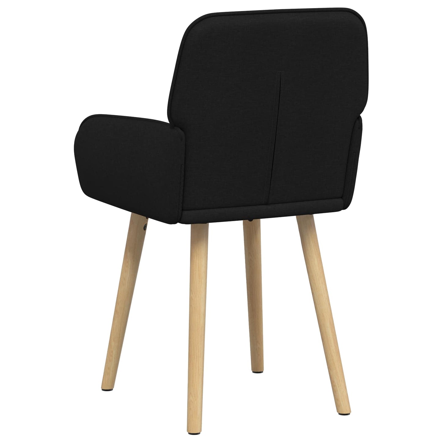 vidaXL Καρέκλες φαγητού 4 pcs Ύφασμα Μαύρο 56,5 x 50 x 87,5 εκ.