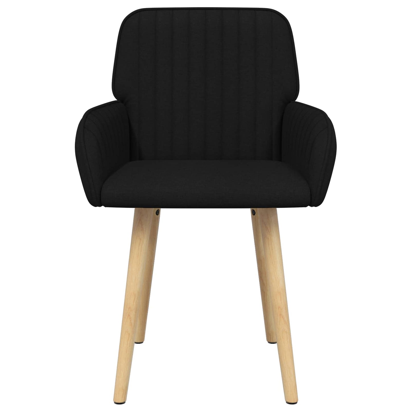 vidaXL Καρέκλες φαγητού 4 pcs Ύφασμα Μαύρο 56,5 x 50 x 87,5 εκ.
