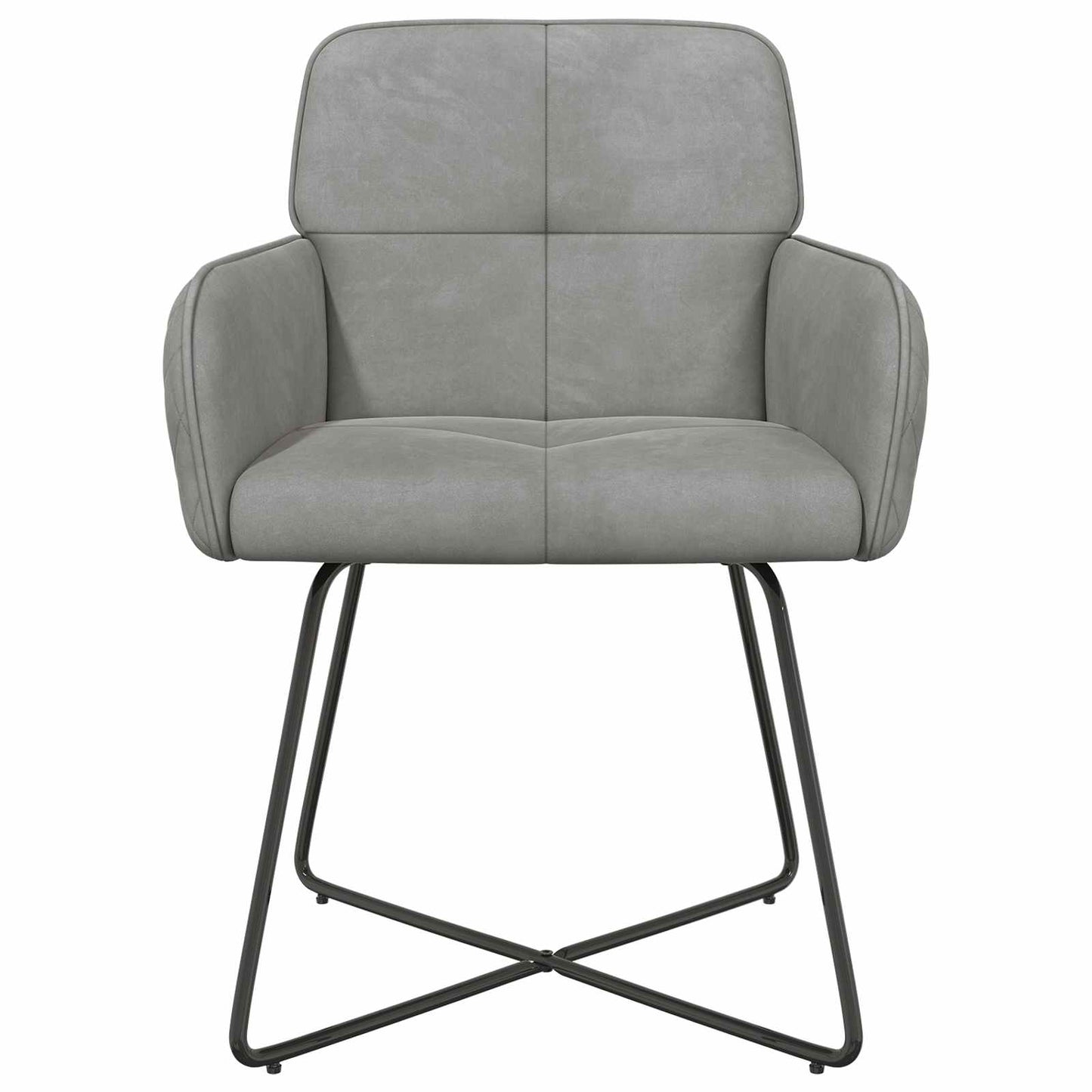 vidaXL Καρέκλες φαγητού 4 pcs Βελούδο Ανοιχτό γκρι 59 x 56,5 x 86 εκ.