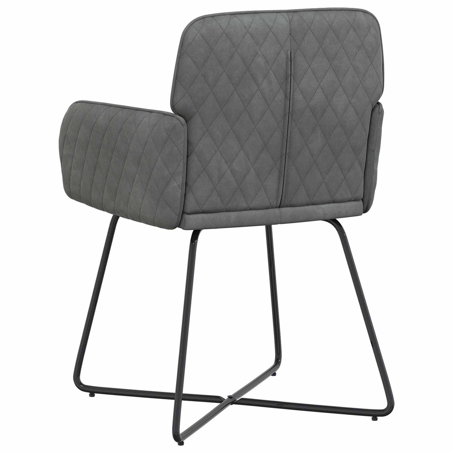 vidaXL Καρέκλες φαγητού 4 pcs Βελούδο Σκούρο Γκρι 59 x 56,5 x 86 εκ.