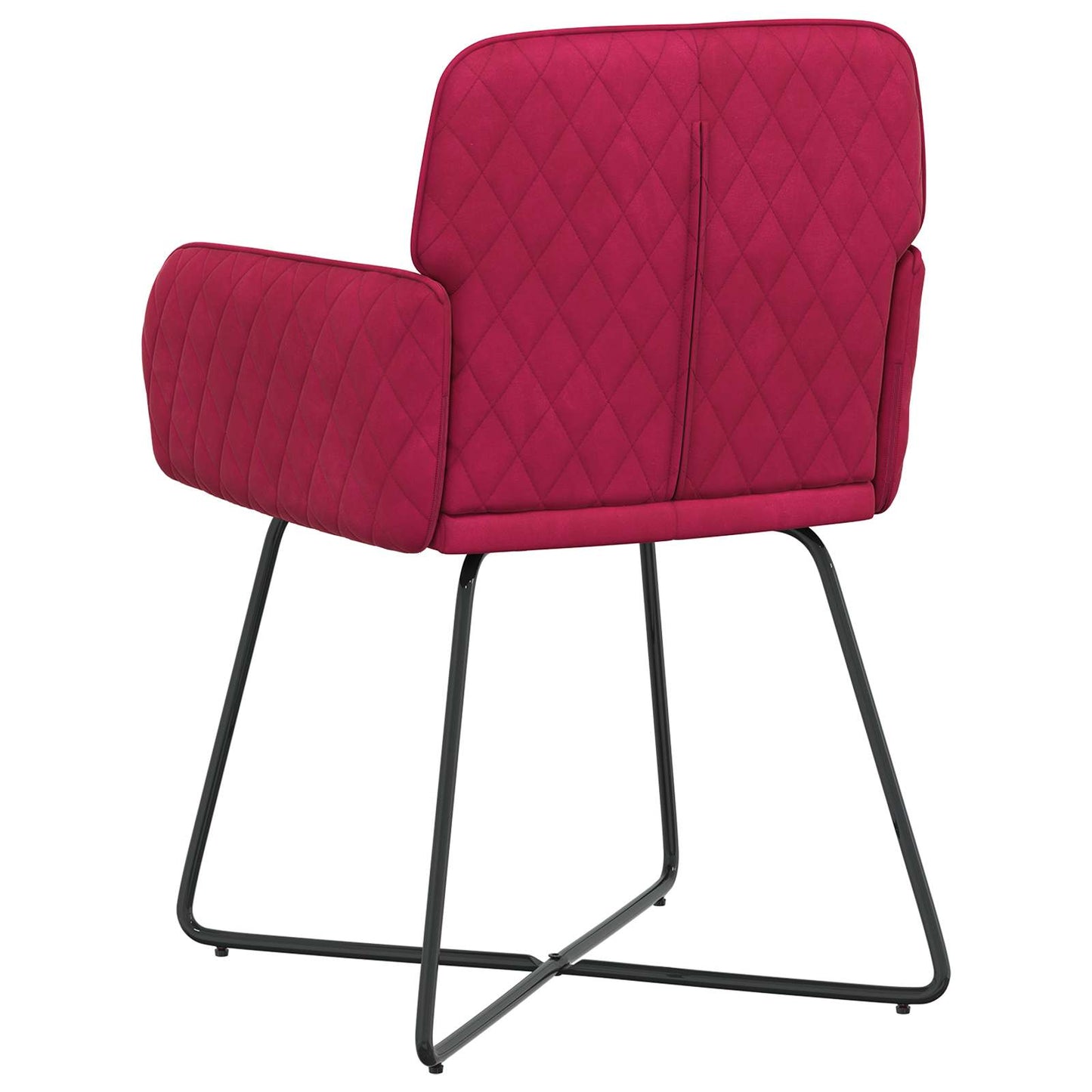 vidaXL Καρέκλες φαγητού 4 pcs Βελούδο Κόκκινο 59 x 56,5 x 86 εκ.