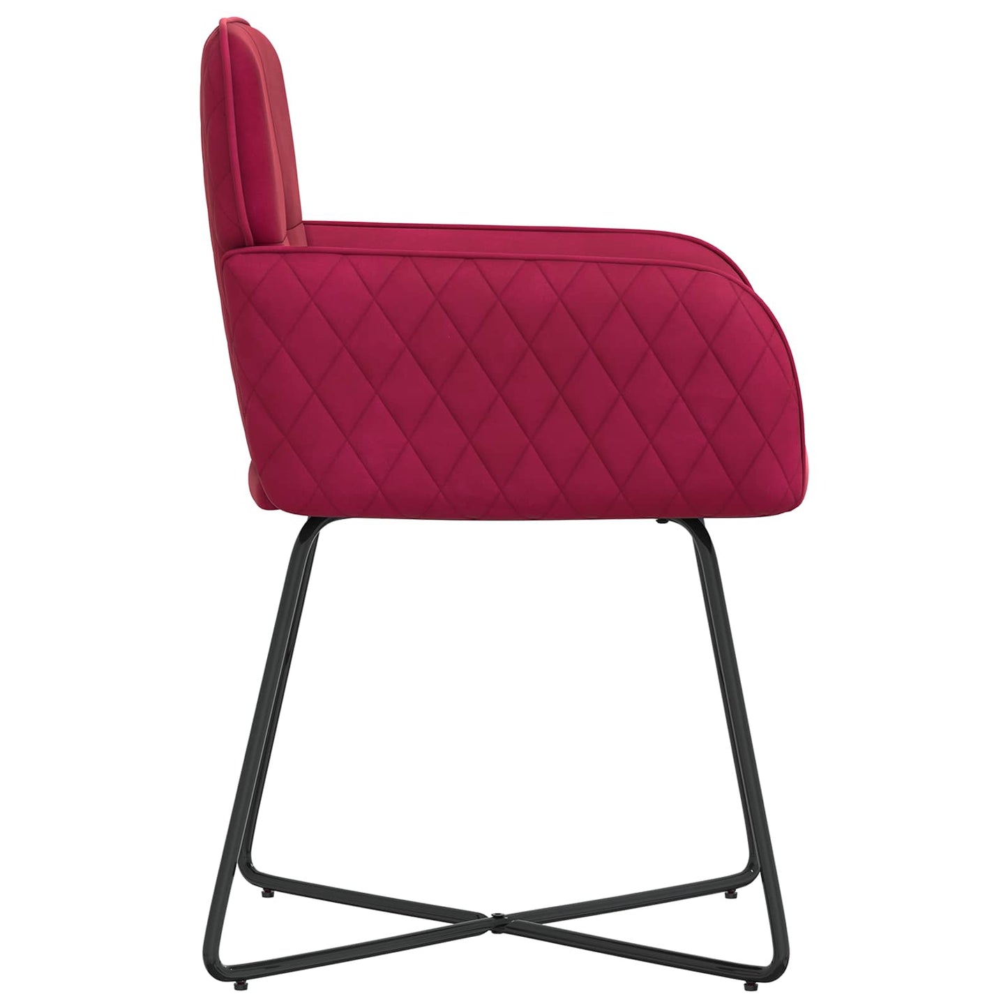 vidaXL Καρέκλες φαγητού 4 pcs Βελούδο Κόκκινο 59 x 56,5 x 86 εκ.
