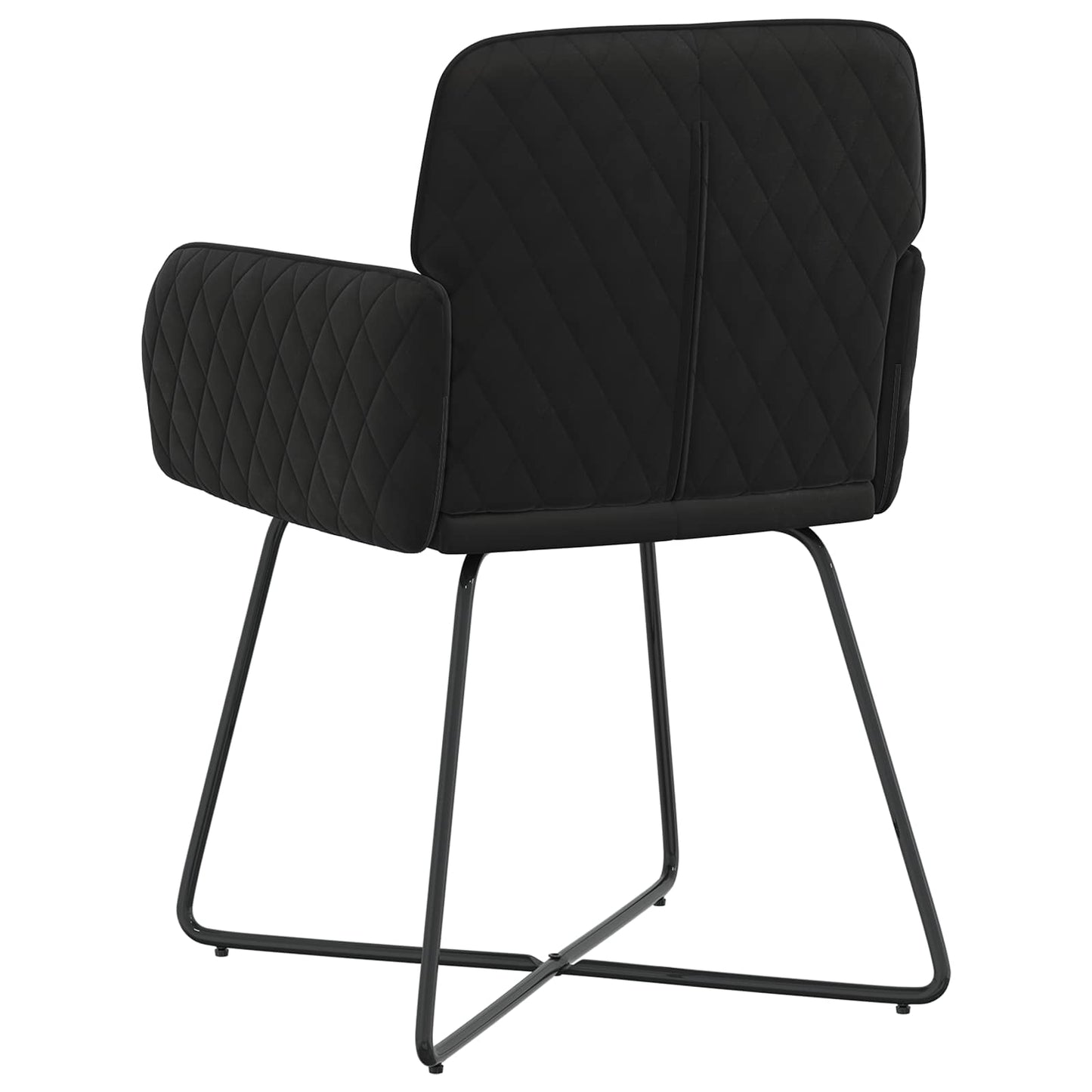 vidaXL Καρέκλες φαγητού 4 pcs Βελούδο Μαύρο 59 x 56,5 x 86 εκ.