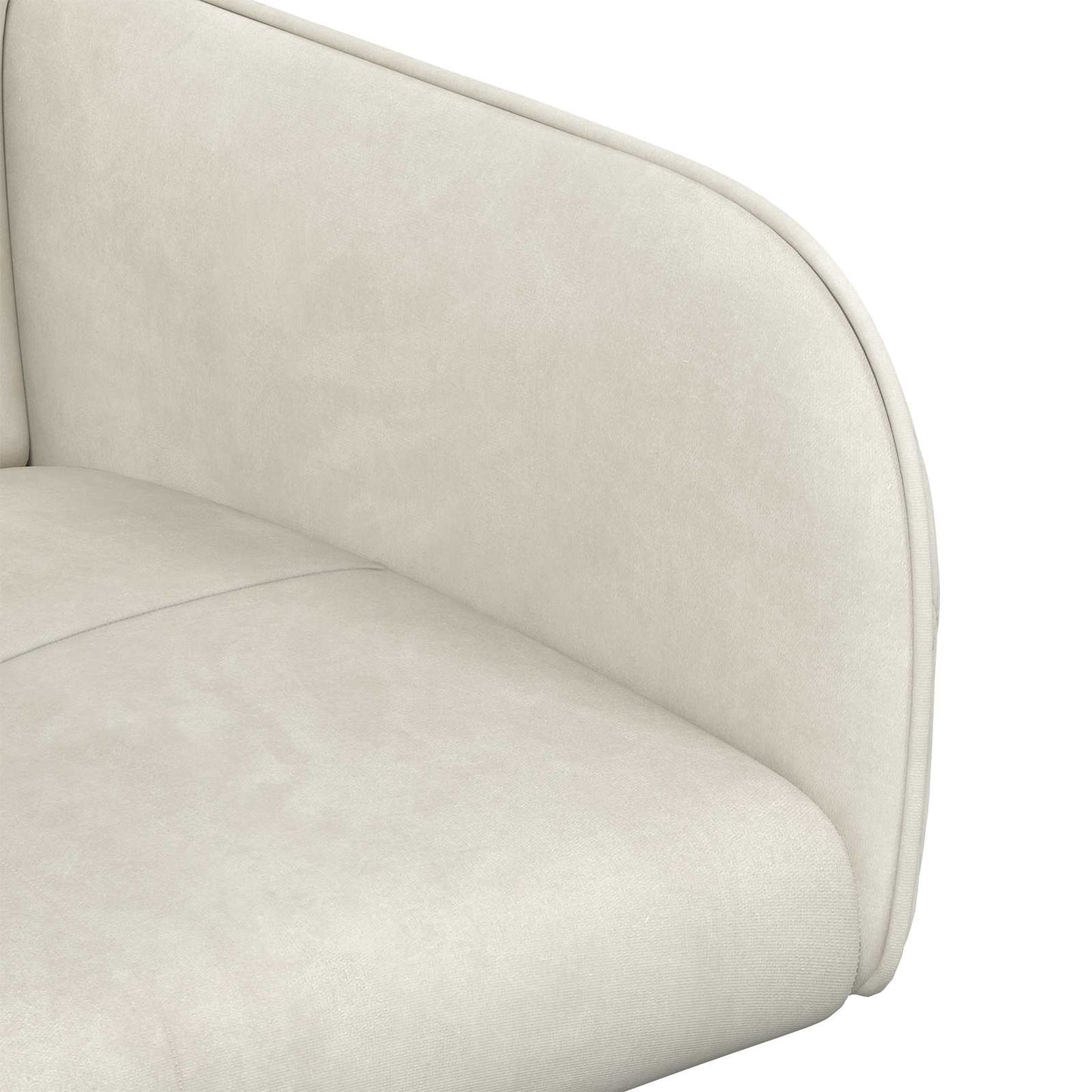 vidaXL Καρέκλες φαγητού 4 pcs Βελούδο Κρεμ 59 x 56,5 x 86 εκ.