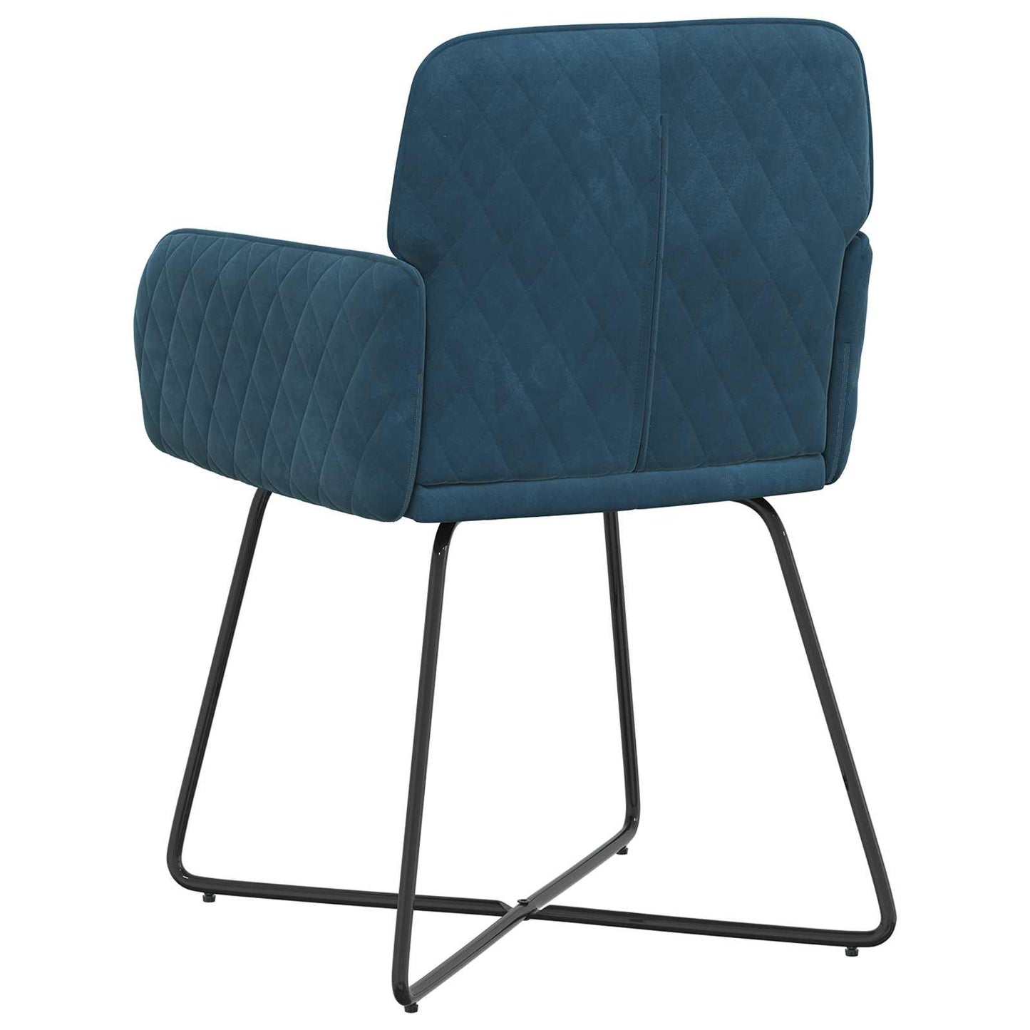 vidaXL Καρέκλες φαγητού 4 pcs Βελούδο Μπλε 59 x 56,5 x 86 εκ.