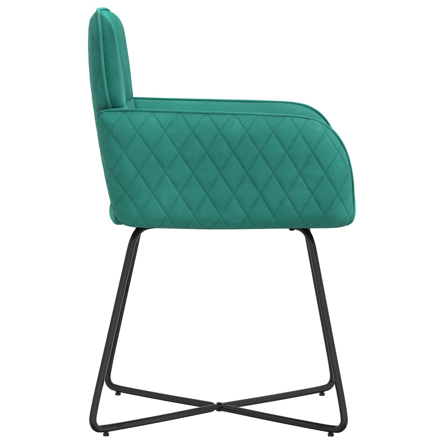 vidaXL Καρέκλες φαγητού 4 pcs Βελούδο Τιρκουάζ 59 x 56,5 x 86 εκ.