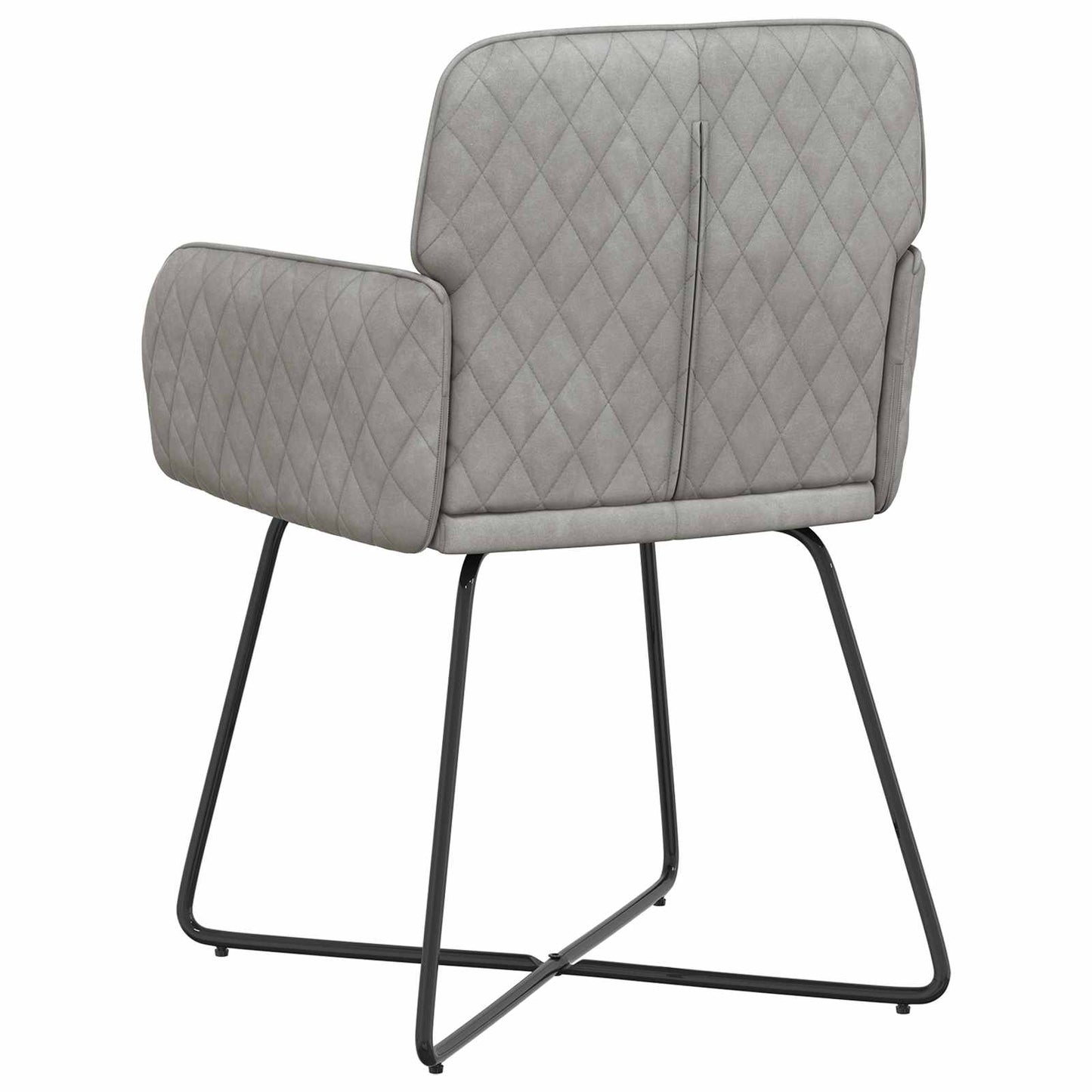vidaXL Καρέκλες φαγητού 6 pcs Βελούδο Ανοιχτό γκρι 59 x 56,5 x 86 εκ.