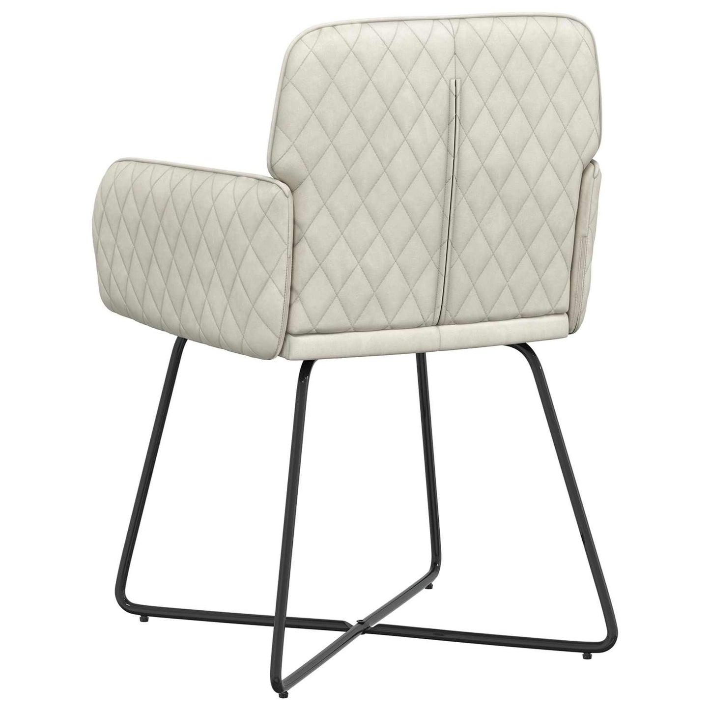 vidaXL Καρέκλες φαγητού 6 pcs Βελούδο Κρεμ 59 x 56,5 x 86 εκ.