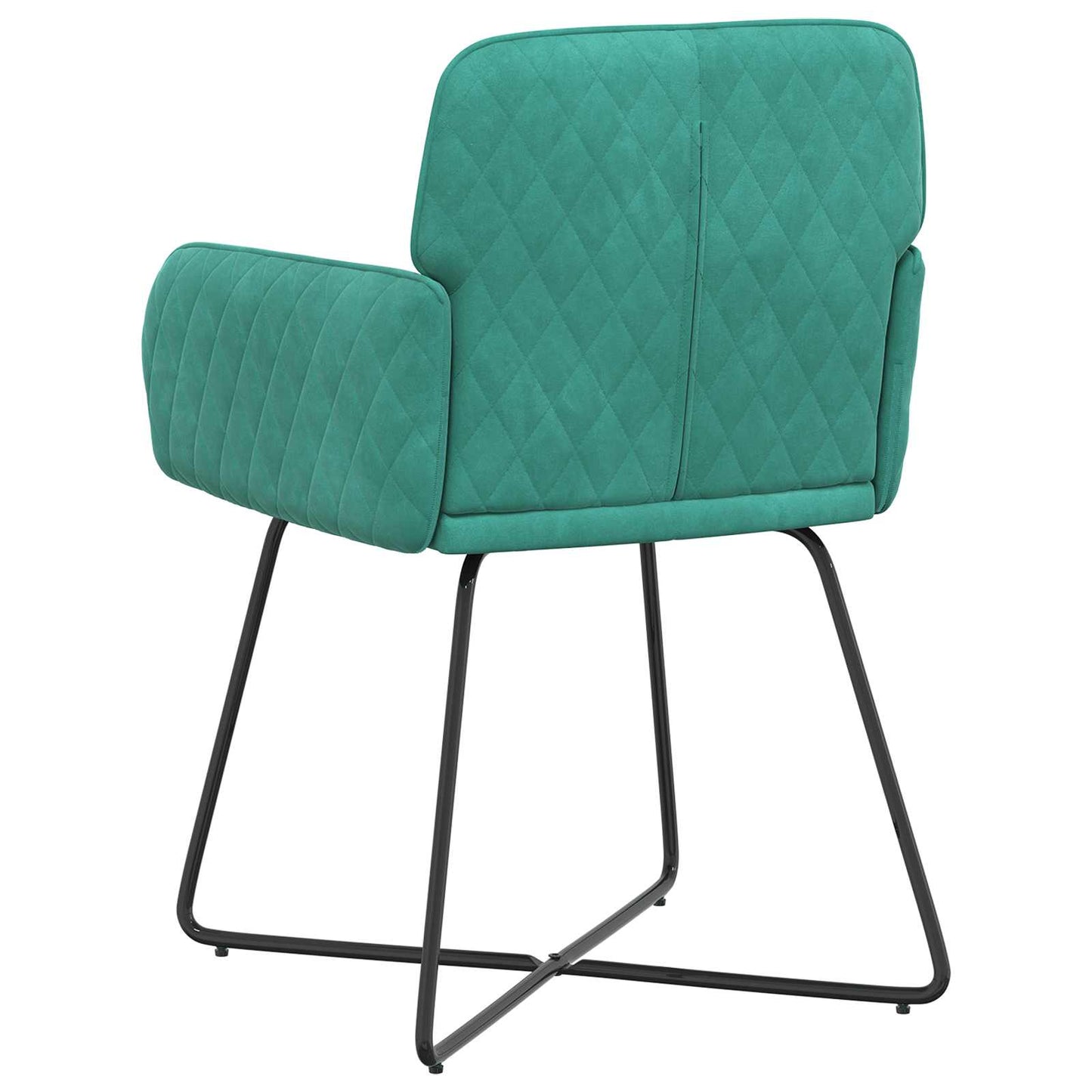 vidaXL Καρέκλες φαγητού 6 pcs Βελούδο Τιρκουάζ 59 x 56,5 x 86 εκ.
