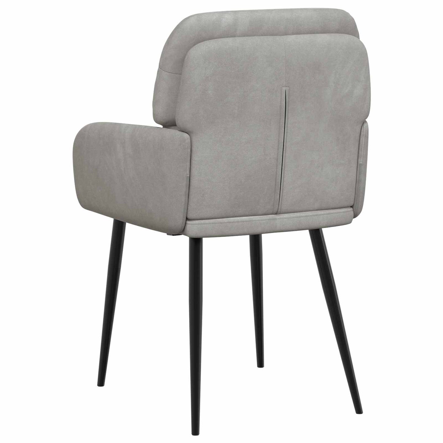 vidaXL Καρέκλες φαγητού 4 pcs Βελούδο Ανοιχτό γκρι 59 x 59,5 x 90 εκ
