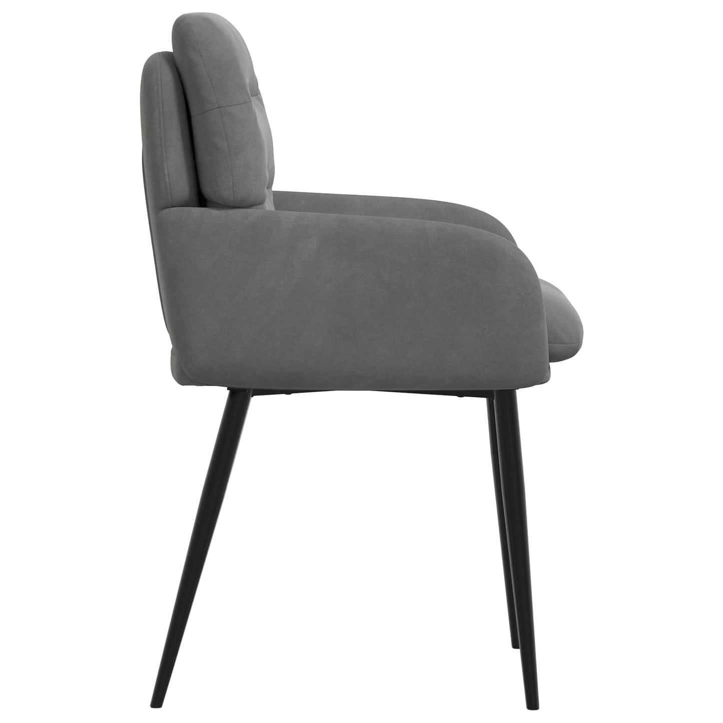 vidaXL Καρέκλες φαγητού 4 pcs Βελούδο Σκούρο Γκρι 59 x 59,5 x 90 εκ