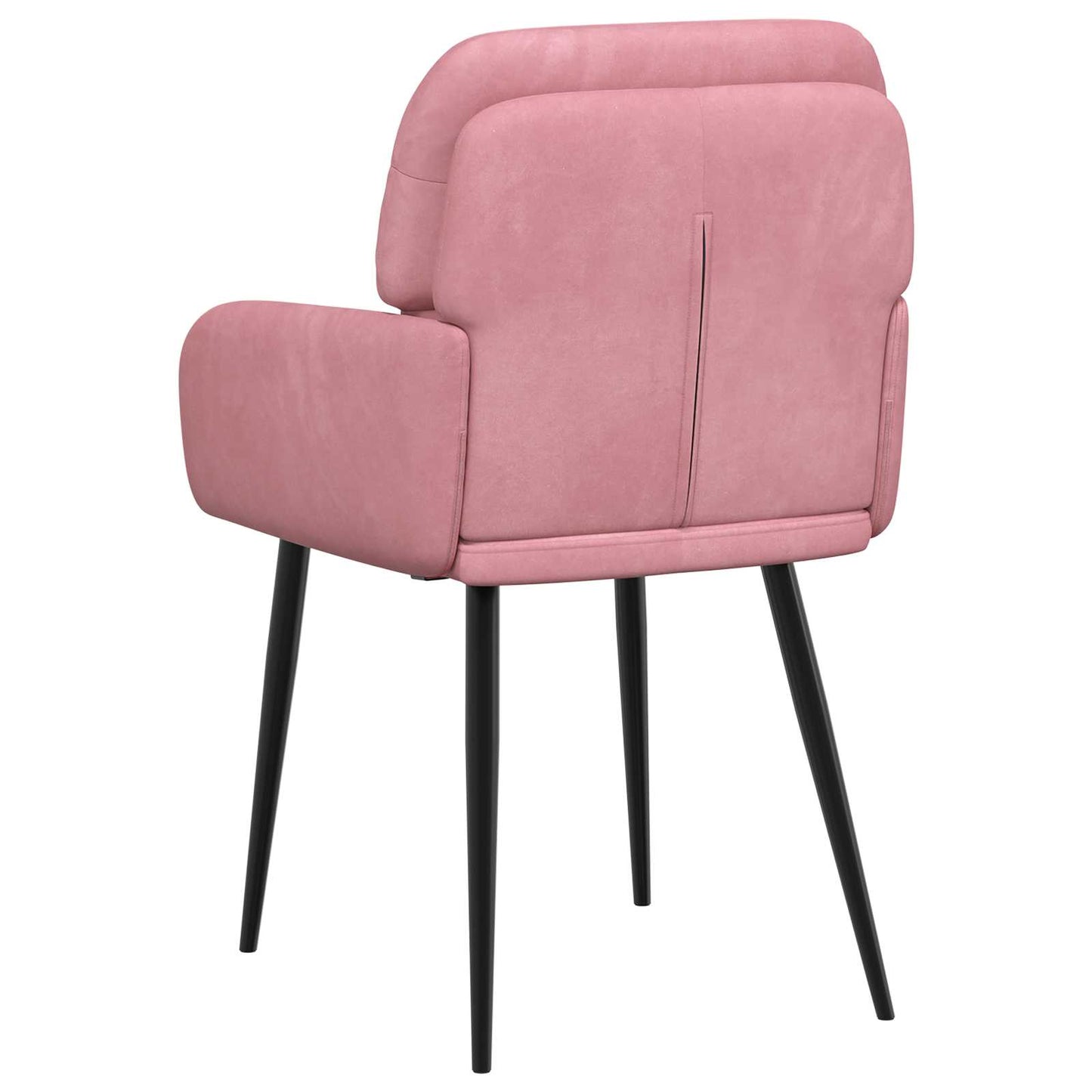 vidaXL Καρέκλες φαγητού 4 pcs Βελούδο Ροζ 59 x 59,5 x 90 εκ