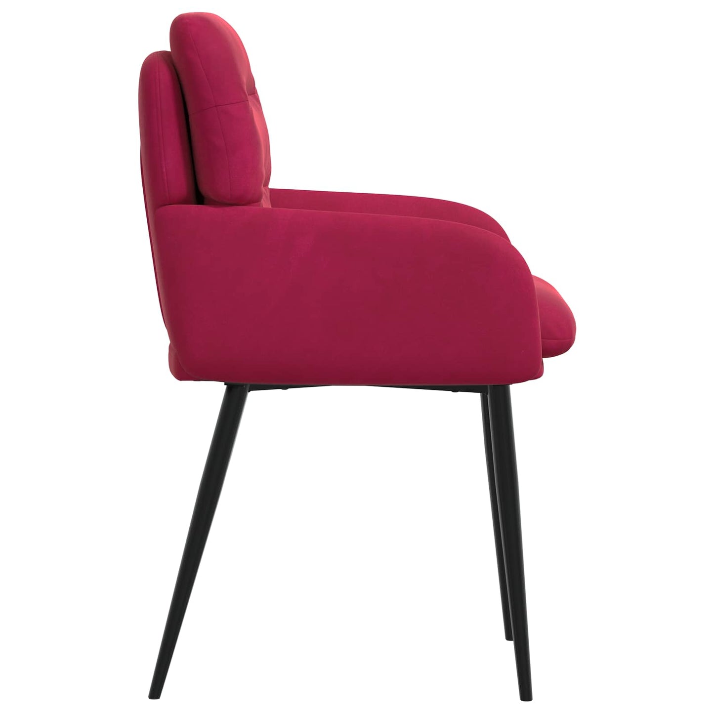 vidaXL Καρέκλες φαγητού 4 pcs Βελούδο Κόκκινο 59 x 59,5 x 90 εκ