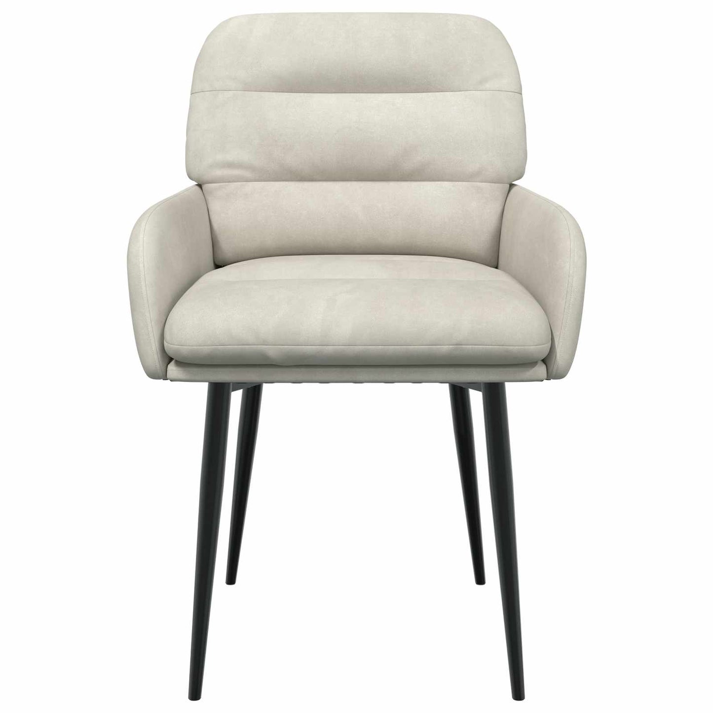 vidaXL Καρέκλες φαγητού 4 pcs Βελούδο Κρεμ 59 x 59,5 x 90 εκ
