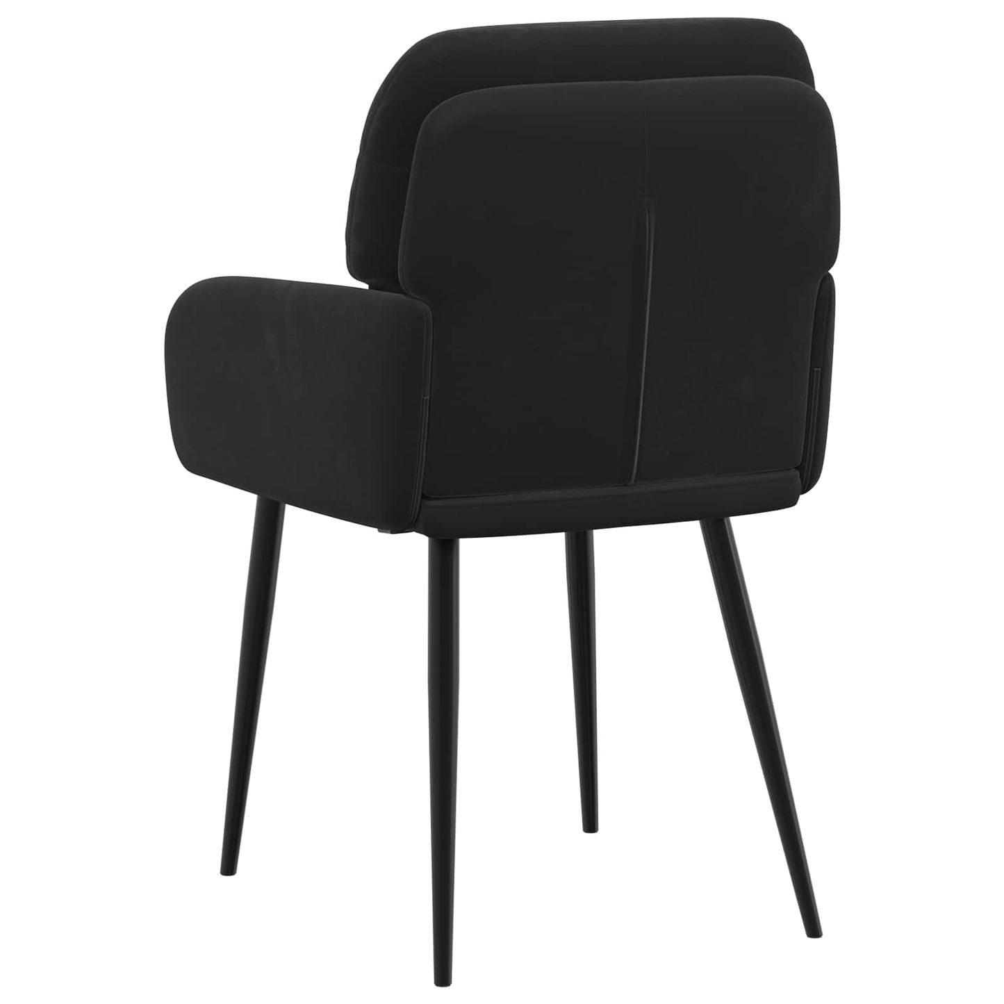 vidaXL Καρέκλες φαγητού 6 pcs Βελούδο Μαύρο 59 x 59,5 x 90 εκ