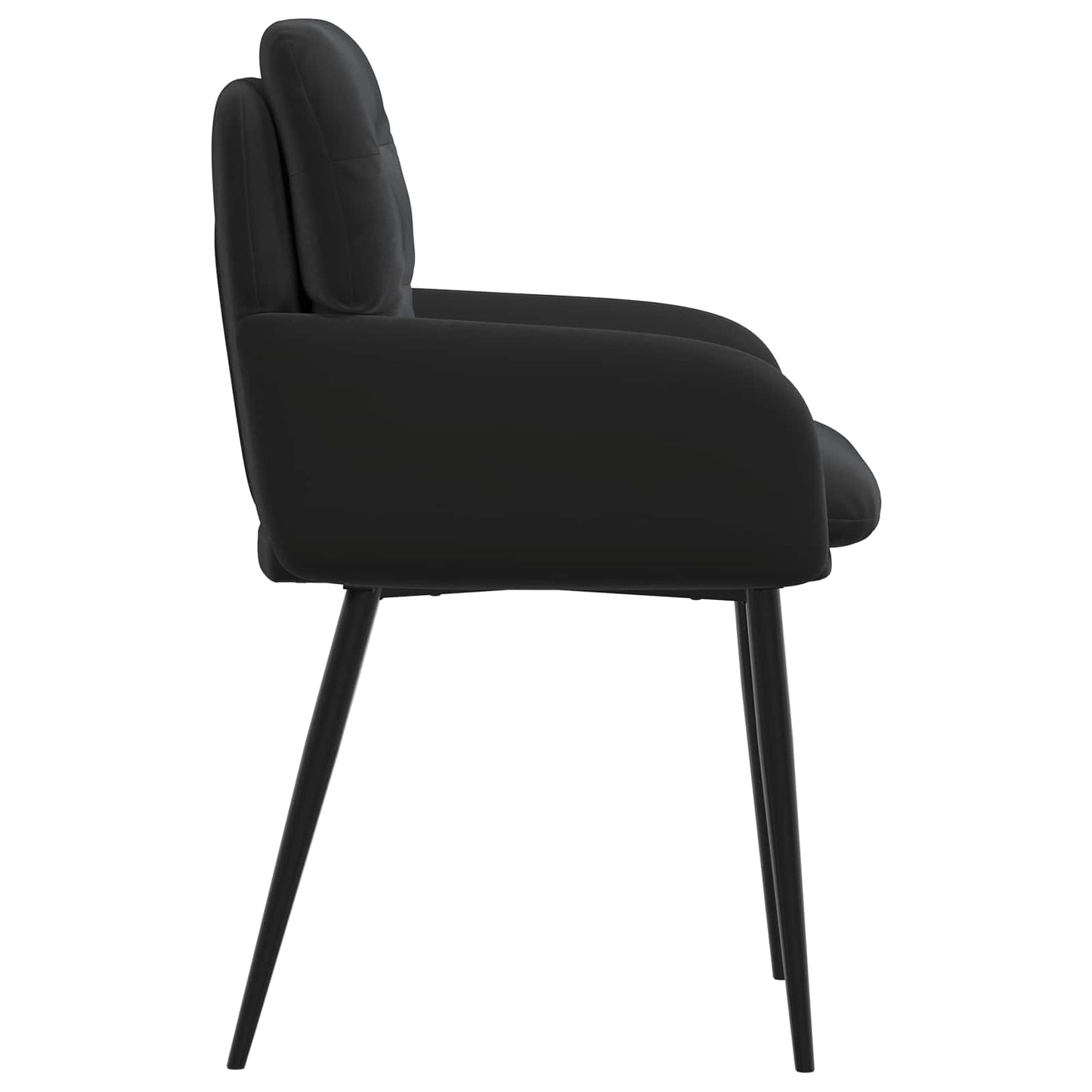 vidaXL Καρέκλες φαγητού 6 pcs Βελούδο Μαύρο 59 x 59,5 x 90 εκ