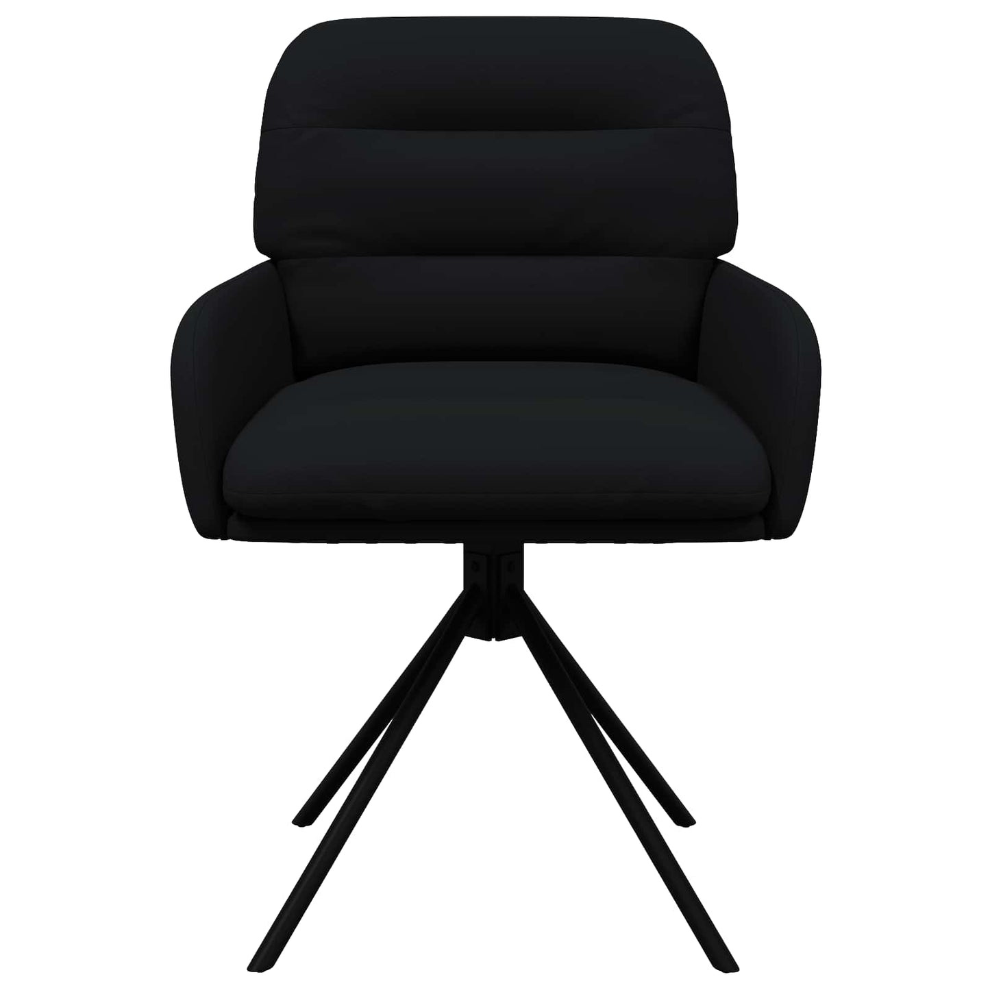 vidaXL Γυριστές καρέκλες φαγητού 4 pcs Τεχνητό Δέρμα Μαύρο