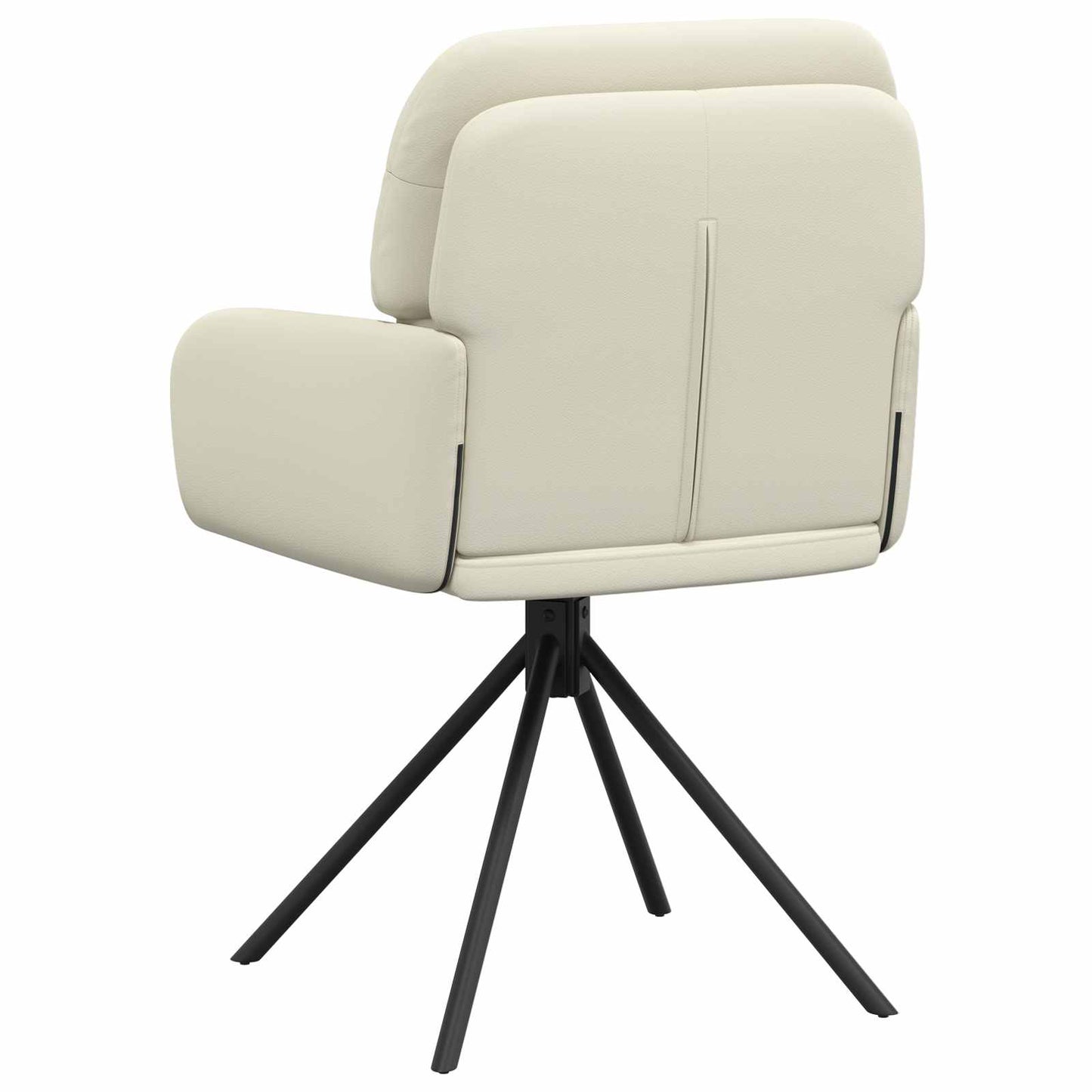vidaXL Γυριστές καρέκλες φαγητού 4 pcs Τεχνητό Δέρμα Κρεμ