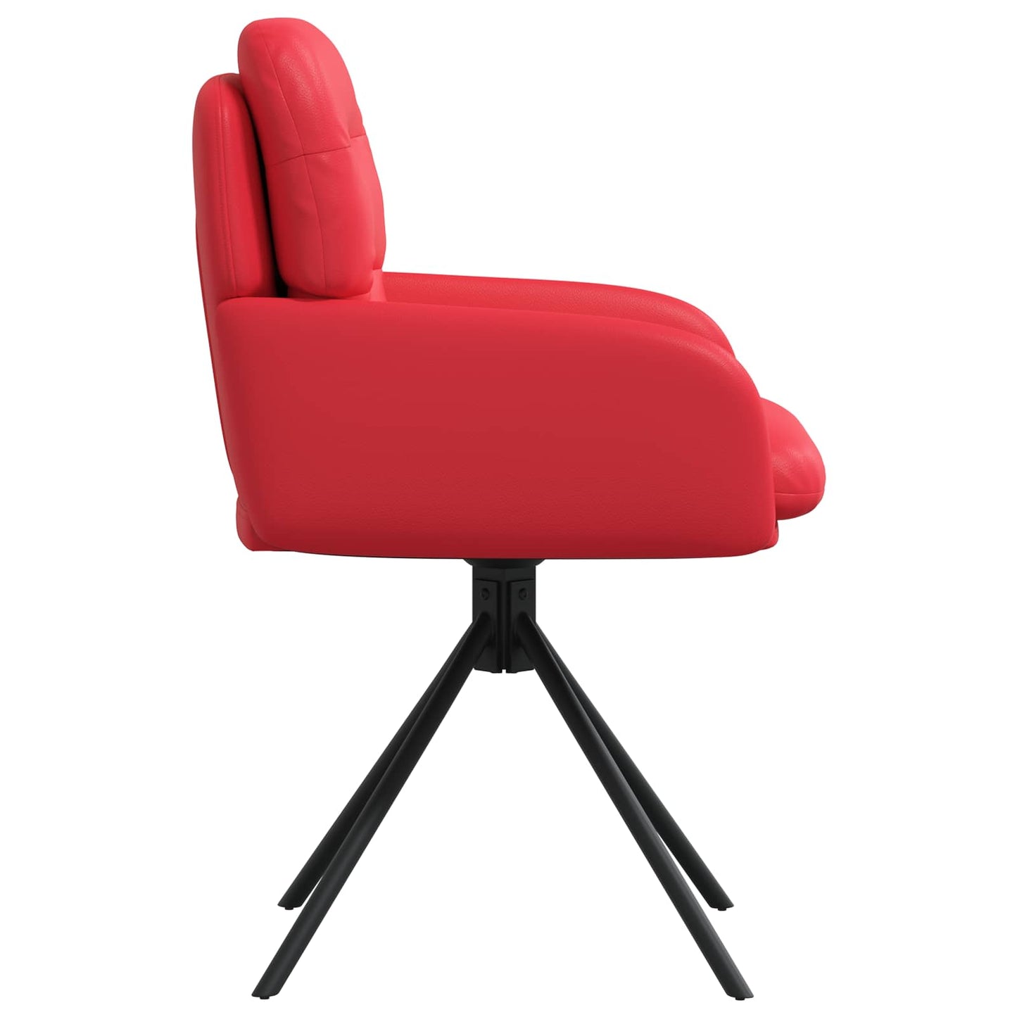 vidaXL Γυριστές καρέκλες φαγητού 4 pcs Τεχνητό Δέρμα Κόκκινο