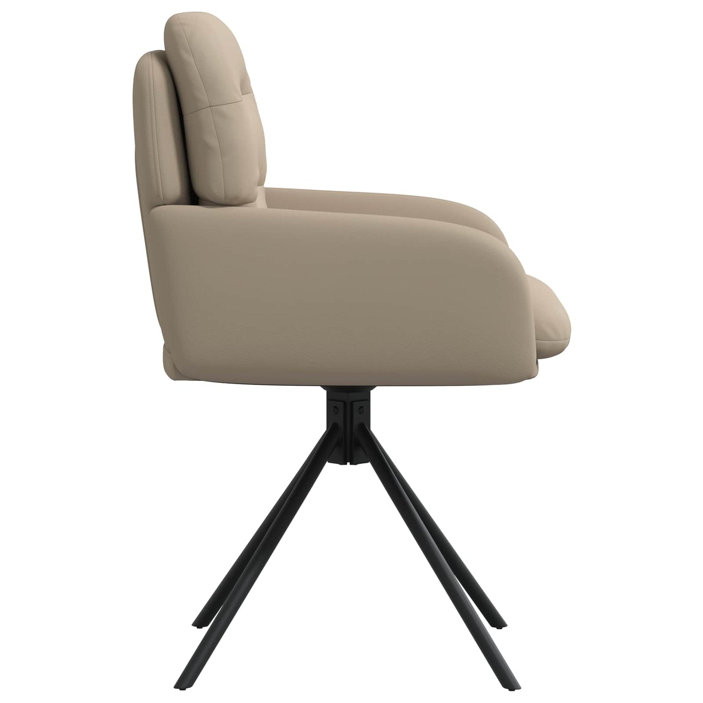 vidaXL Γυριστές καρέκλες φαγητού 4 pcs Τεχνητό Δέρμα Καπουτσίνο