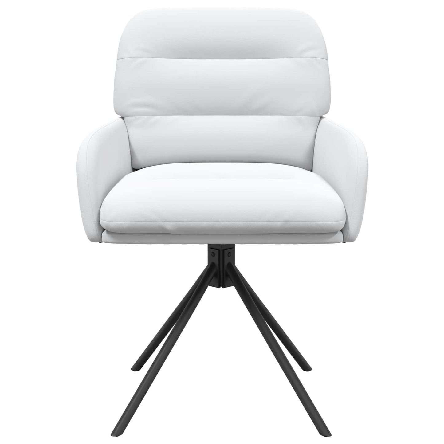 vidaXL Γυριστές καρέκλες φαγητού 4 pcs Τεχνητό Δέρμα Λευκό
