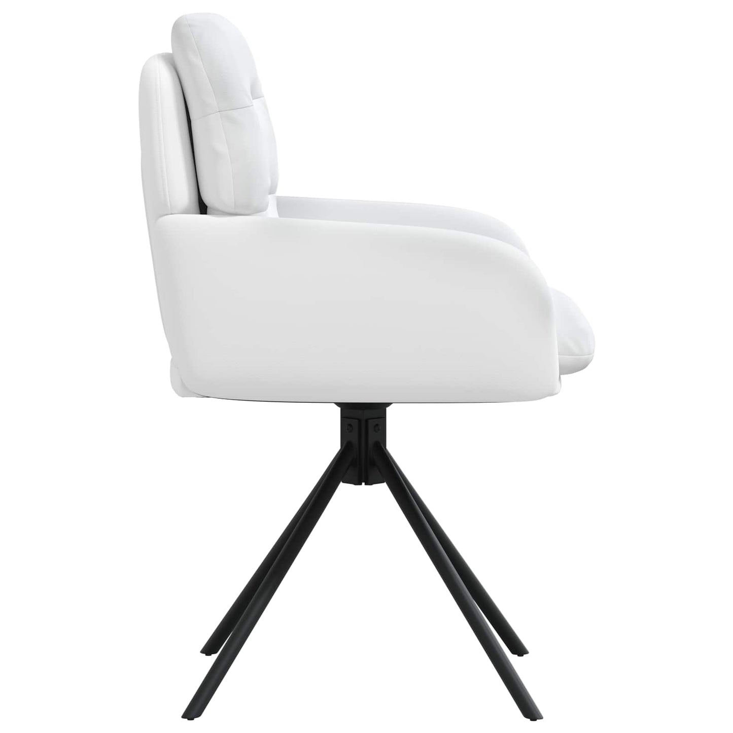 vidaXL Γυριστές καρέκλες φαγητού 4 pcs Τεχνητό Δέρμα Λευκό