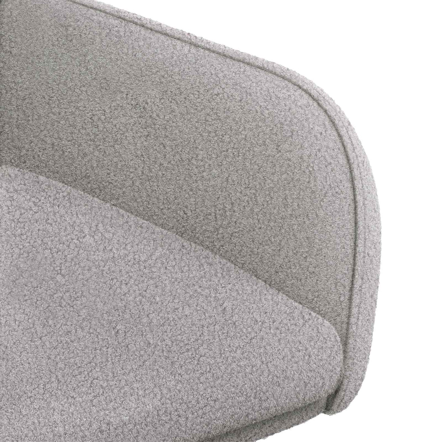 vidaXL Καρέκλες φαγητού 4 pcs Μπουκλέ Ανοιχτό γκρι 59 x 57 x 85 εκ.