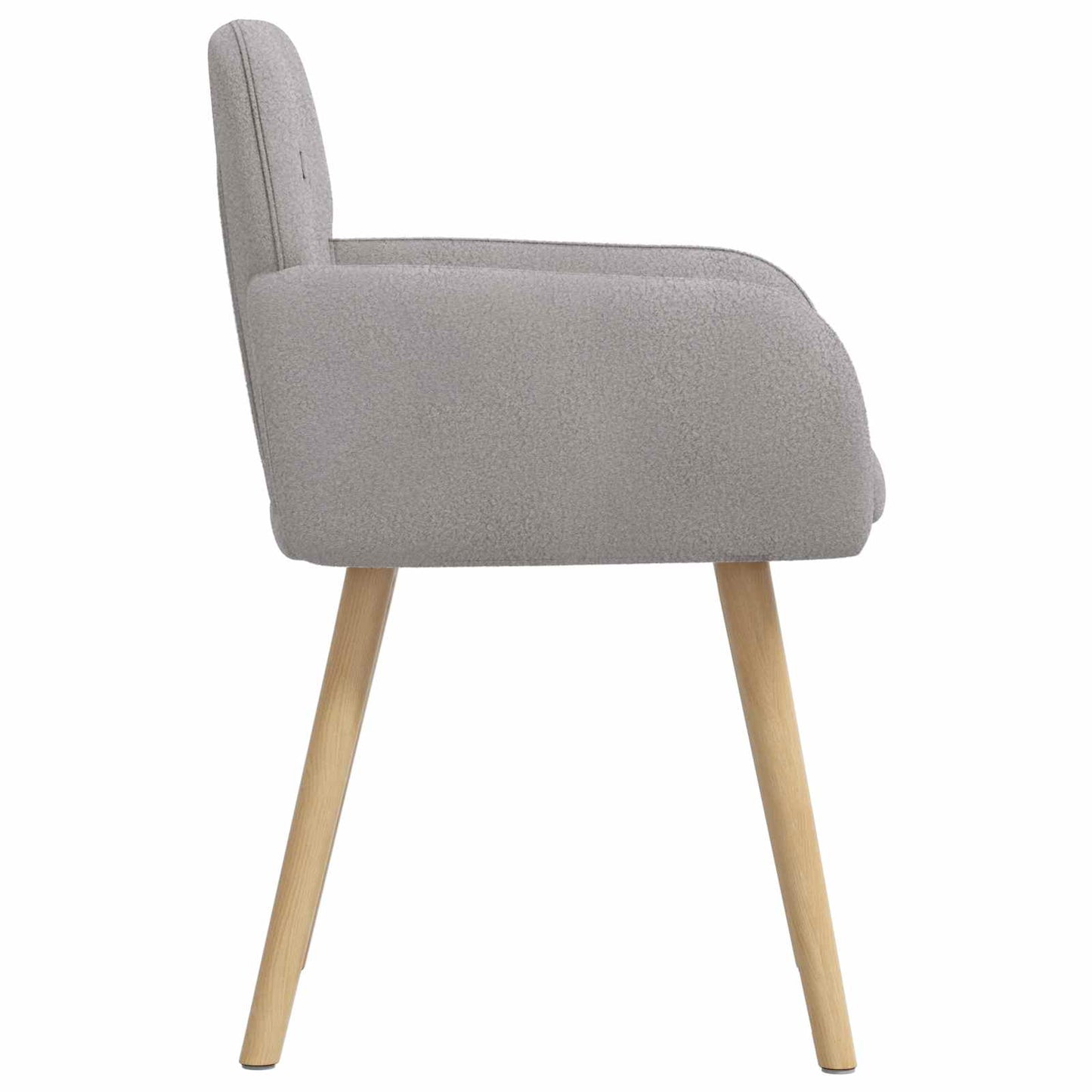 vidaXL Καρέκλες φαγητού 4 pcs Μπουκλέ Ανοιχτό γκρι 59 x 57 x 85 εκ.