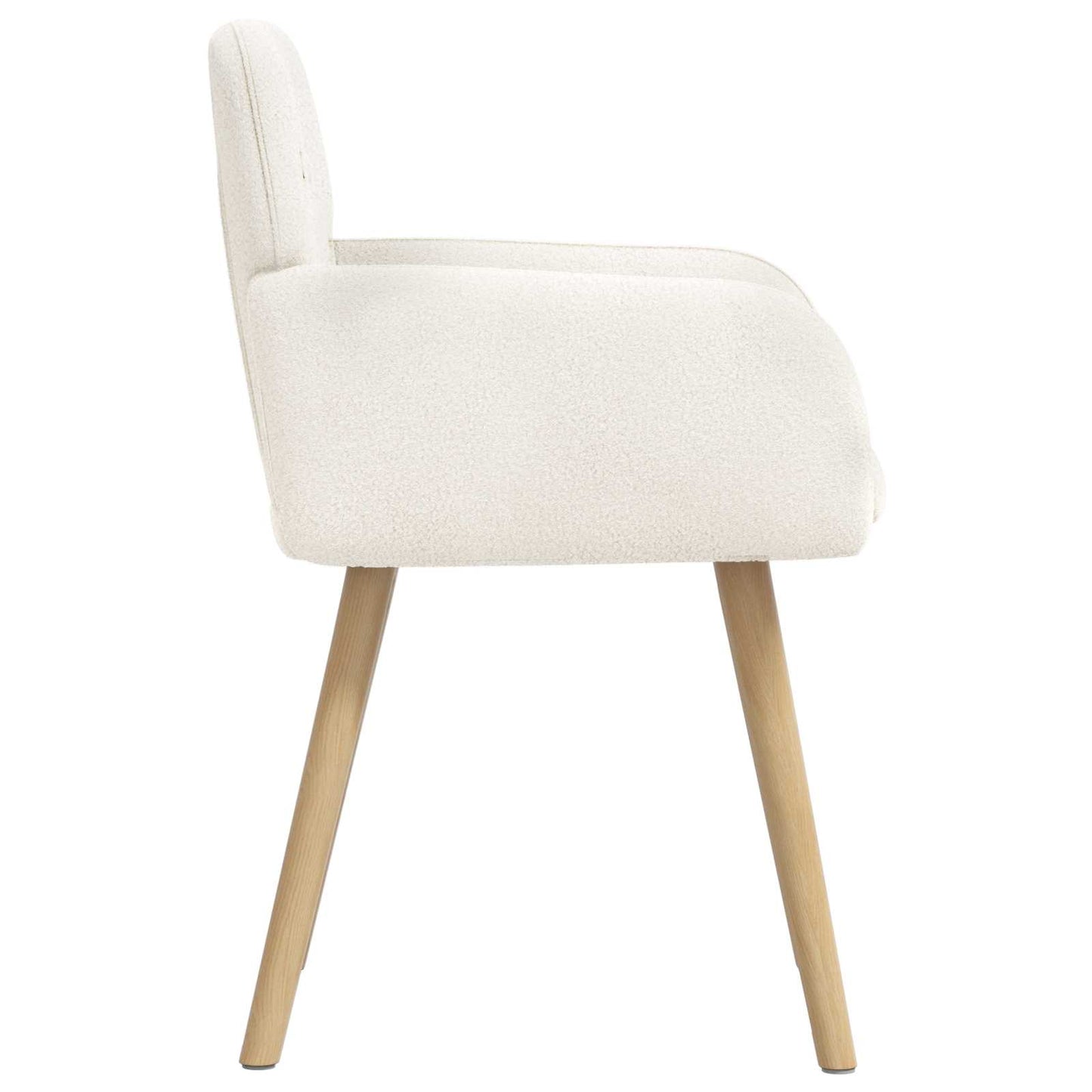vidaXL Καρέκλες φαγητού 4 pcs Μπουκλέ Κρεμ 59 x 57 x 85 εκ.