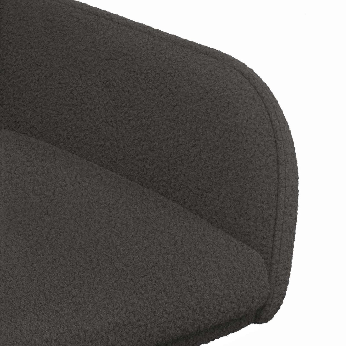 vidaXL Καρέκλες φαγητού 4 pcs Μπουκλέ Σκούρο Γκρι 59 x 57 x 85 εκ.