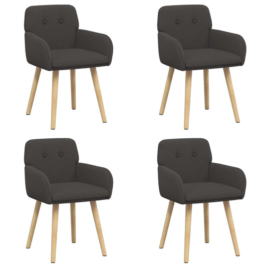 vidaXL Καρέκλες φαγητού 4 pcs Μπουκλέ Σκούρο Γκρι 59 x 57 x 85 εκ.