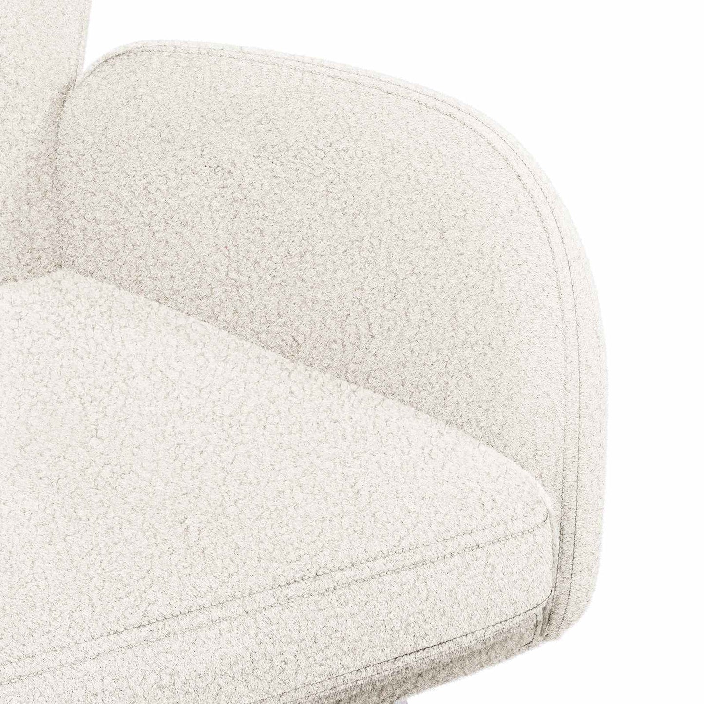 vidaXL Καρέκλες φαγητού 6 pcs Μπουκλέ Κρεμ 59 x 57 x 85 εκ.