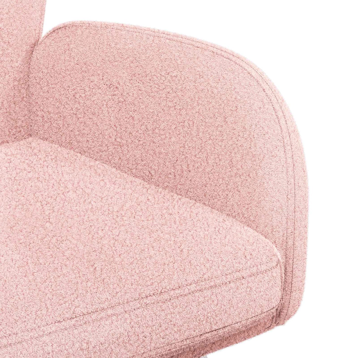 vidaXL Καρέκλες φαγητού 6 pcs Μπουκλέ Ροζ 59 x 57 x 85 εκ.