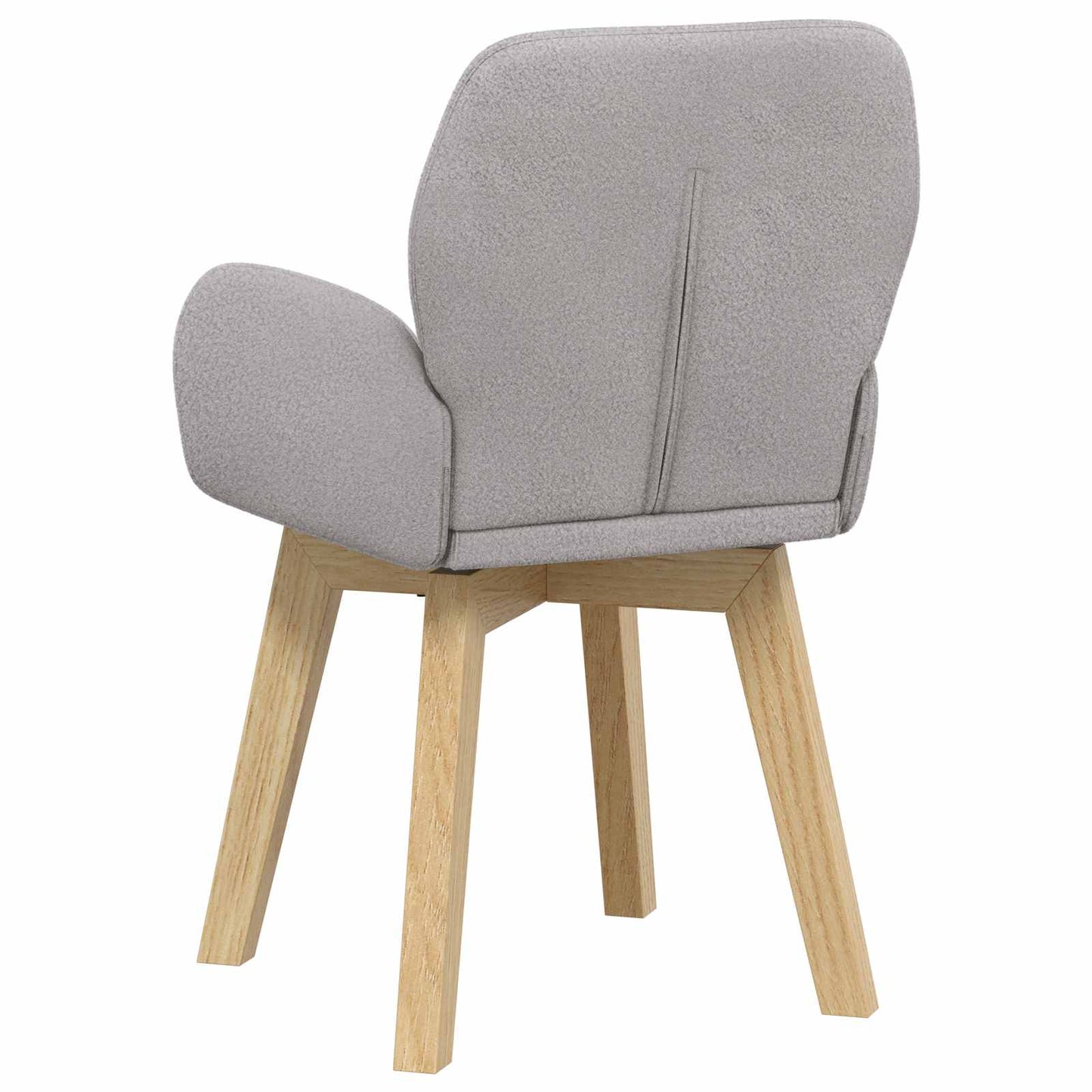 vidaXL Γυριστές καρέκλες φαγητού 4 pcs Μπουκλέ Ανοιχτό γκρι