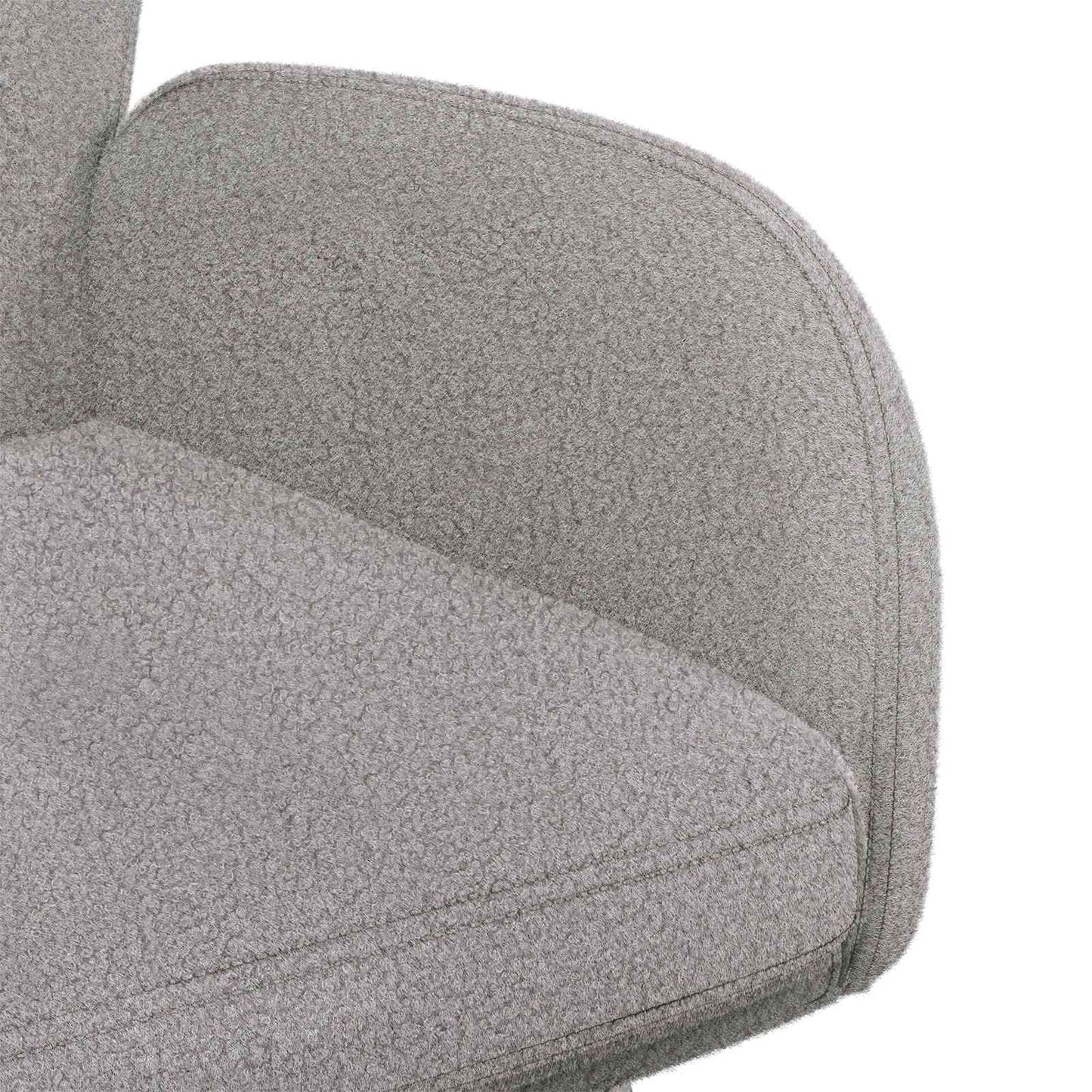 vidaXL Γυριστές καρέκλες φαγητού 6 pcs Μπουκλέ Ανοιχτό γκρι