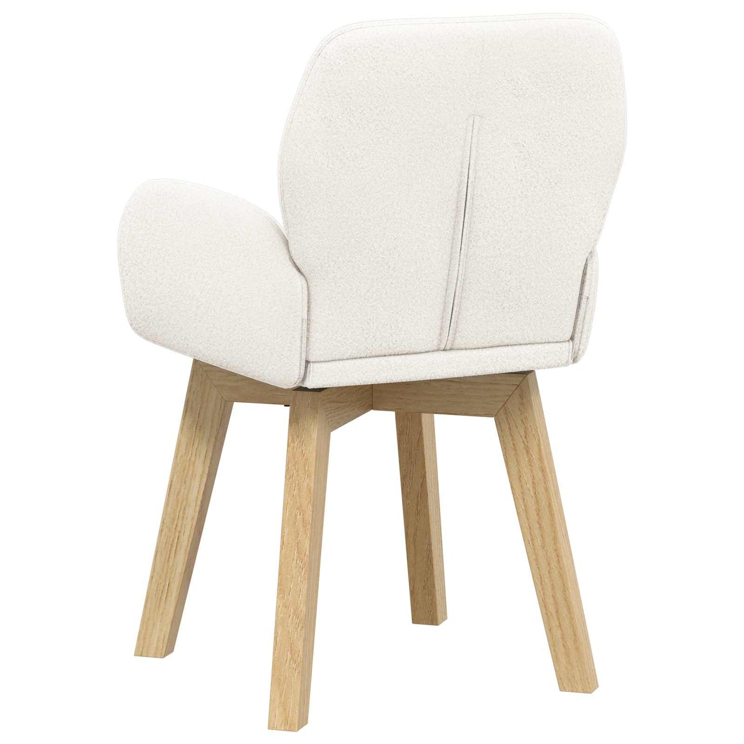 vidaXL Γυριστές καρέκλες φαγητού 6 pcs Μπουκλέ Κρεμ 54 x 58 x 87 εκ.