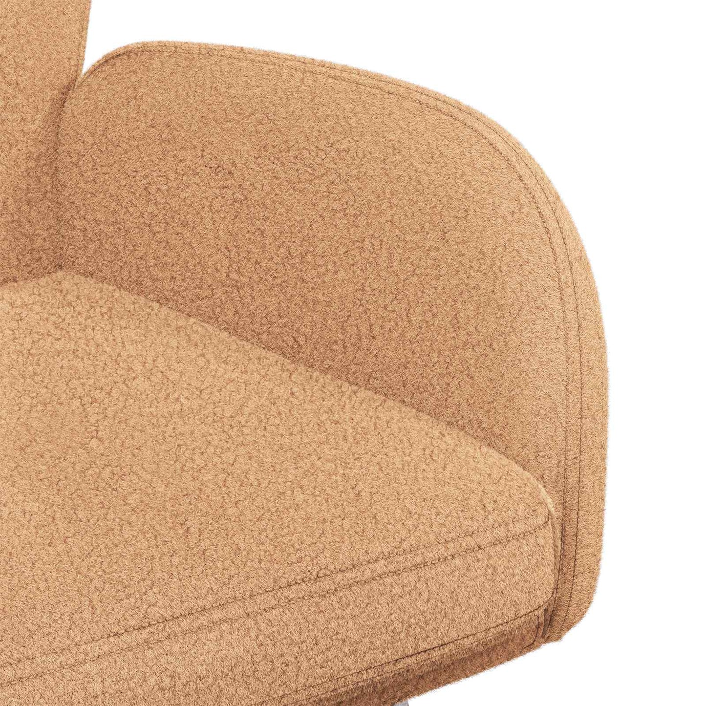vidaXL Γυριστές καρέκλες φαγητού 6 pcs Μπουκλέ Μπεζ 54 x 58 x 87 εκ.