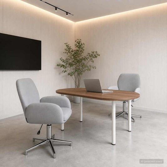 vidaXL Καρέκλες Γραφείου με Περιστροφή 2 τμχ. 54 x 58 x 90 εκ. Ύφασμα