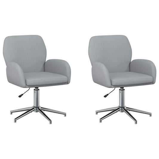 vidaXL Καρέκλες Γραφείου με Περιστροφή 2 τμχ. 54 x 58 x 90 εκ. Ύφασμα
