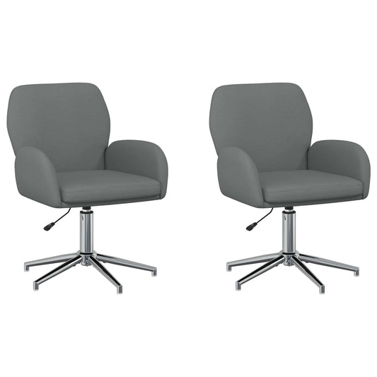 vidaXL Καρέκλες Γραφείου με Περιστροφή 2 τμχ. 54 x 58 x 90 εκ. Ύφασμα