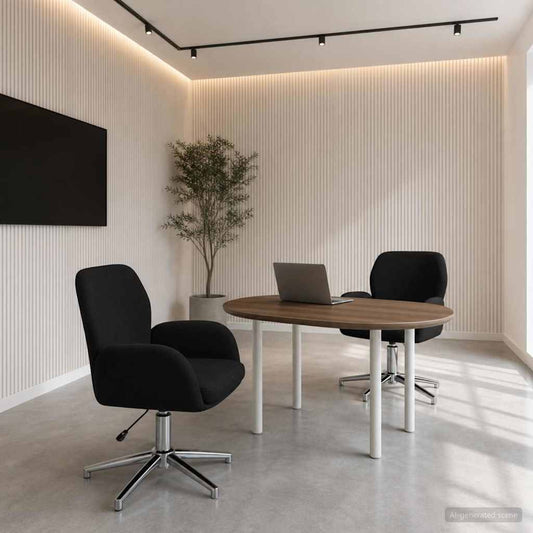 vidaXL Καρέκλες Γραφείου με Περιστροφή 2 τμχ. 54 x 58 x 90 εκ. Μαύρο