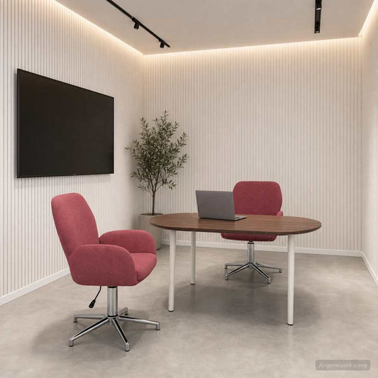 vidaXL Καρέκλες Γραφείου με Περιστροφή 2 τμχ. 54 x 58 x 90 εκ. Κόκκινο