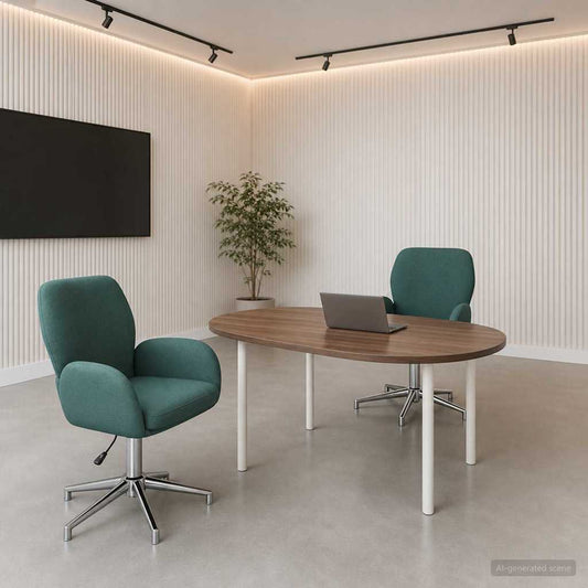 vidaXL Καρέκλες Γραφείου με Περιστροφή 2 τμχ. 54 x 58 x 90 εκ. Ύφασμα