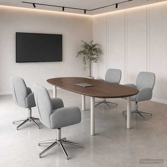 vidaXL Καρέκλες Γραφείου με Περιστροφή 4 τμχ. 54 x 58 x 90 εκ. Ύφασμα