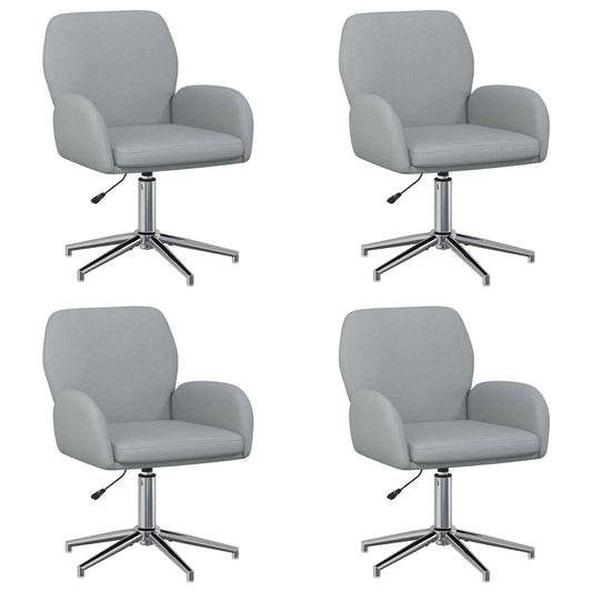vidaXL Καρέκλες Γραφείου με Περιστροφή 4 τμχ. 54 x 58 x 90 εκ. Ύφασμα