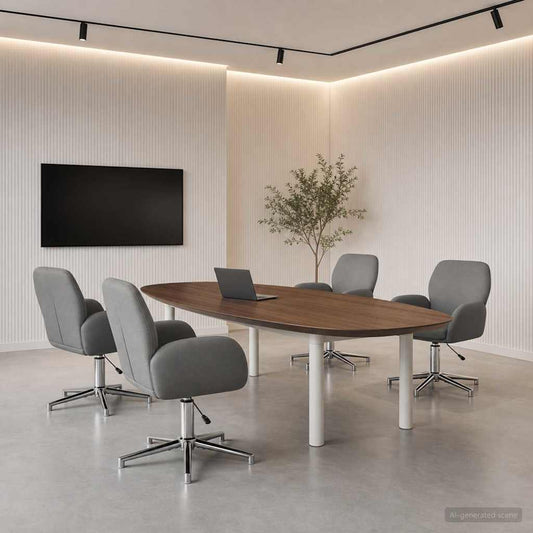 vidaXL Καρέκλες Γραφείου με Περιστροφή 4 τμχ. 54 x 58 x 90 εκ. Ύφασμα