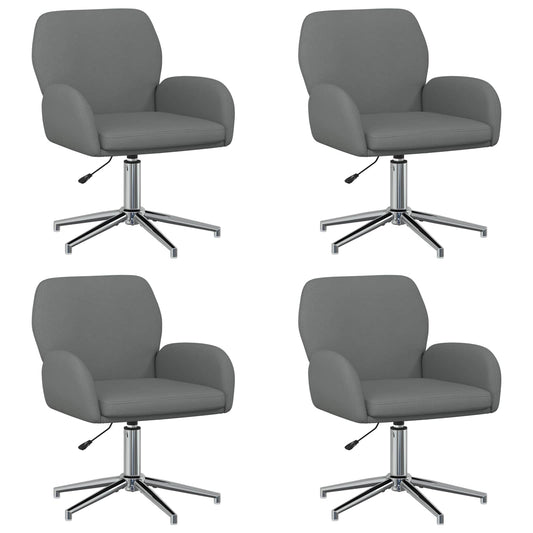 vidaXL Καρέκλες Γραφείου με Περιστροφή 4 τμχ. 54 x 58 x 90 εκ. Ύφασμα