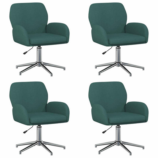 vidaXL Καρέκλες Γραφείου με Περιστροφή 4 τμχ. 54 x 58 x 90 εκ. Ύφασμα